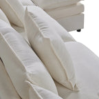 Canapé sectionnel en U 6 places blanc 142,52 po