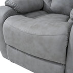 Grey Fabric Power Lift Recliner Chair for Elderly, with Remote Control, Overstuffed Cushion, Side Pocket, and Heavy-Duty Frame