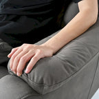 Grey Fabric Power Lift Recliner Chair for Elderly, with Remote Control, Overstuffed Cushion, Side Pocket, and Heavy-Duty Frame