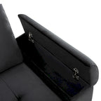 84.75 L-Shape 5 Seat Sectional Sofa with Pull-Out Bed, Storage Ottoman, Hidden Arm Storage & USB Charging