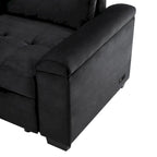 84.75 L-Shape 5 Seat Sectional Sofa with Pull-Out Bed, Storage Ottoman, Hidden Arm Storage & USB Charging