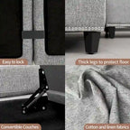 100 Spacious U-Shaped 6 Seater Sectional Sofa with Storage, Reversible Chaise and Comfortable Deep Cushions