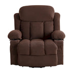 Grey Electric Power Lift Recliner featuring Heating, Massage, USB Port, Side Pockets, and Remote Control Functionality