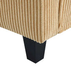 Yellow 87 L-Shaped 3-Seater Sofa with Reversible Chaise and 3 Cushions, Space-Saving Design for Living Room