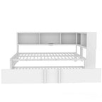 Lit de repos en métal avec lit gigogne, armoires de rangement et ports USB
