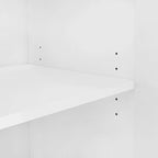 Armoire de rangement moderne à motif ondulé avec 2 portes, 2 tiroirs et étagères réglables