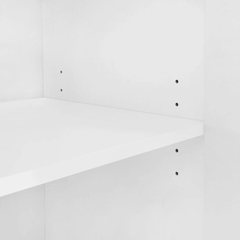 Armoire de rangement moderne à motif ondulé avec 2 portes, 2 tiroirs et étagères réglables