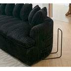 127 Large Sectional Sofa,Modular L Shaped Left Sofa,Corduroy Fabric