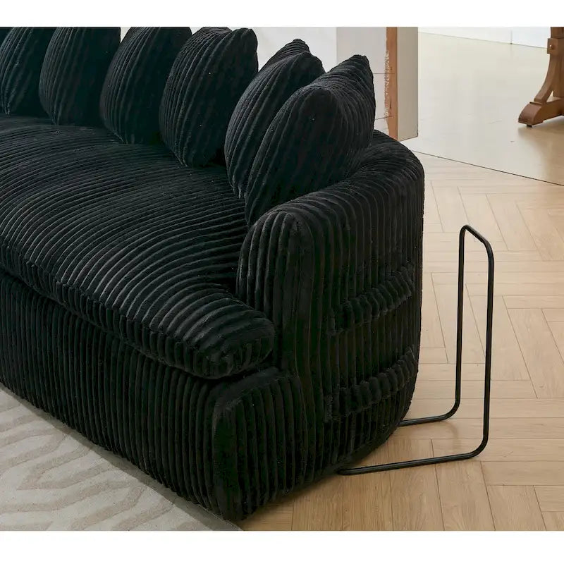 127 Large Sectional Sofa,Modular L Shaped Left Sofa,Corduroy Fabric