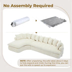 127 Large Sectional Sofa,Modular L Shaped Left Sofa,Corduroy Fabric