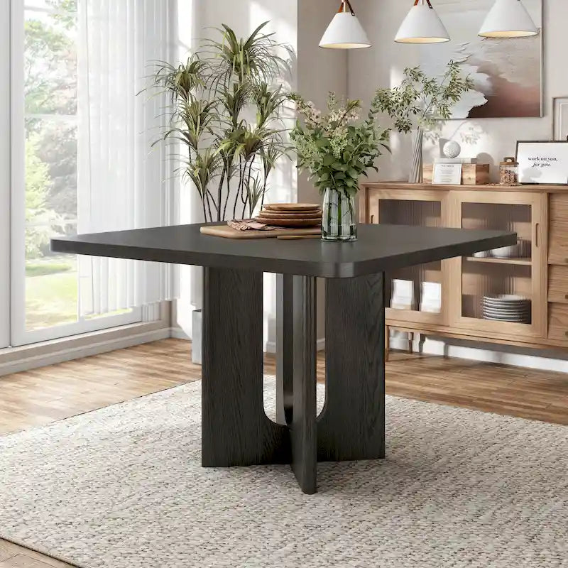 Table à manger carrée moderne en bois massif à hauteur de comptoir Piez de 54 po par Furniture of America