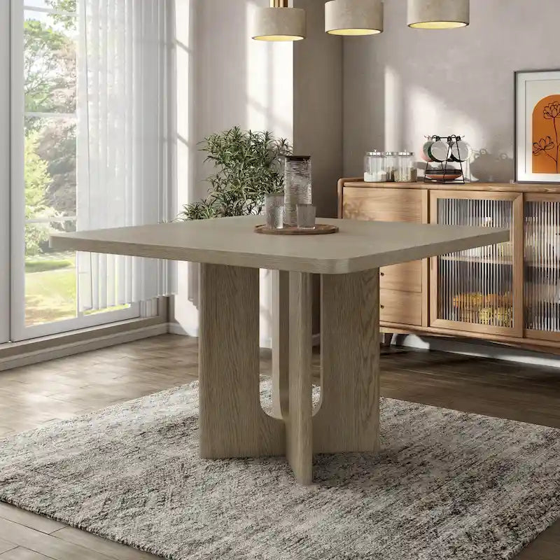Table à manger carrée moderne en bois massif à hauteur de comptoir Piez de 54 po par Furniture of America