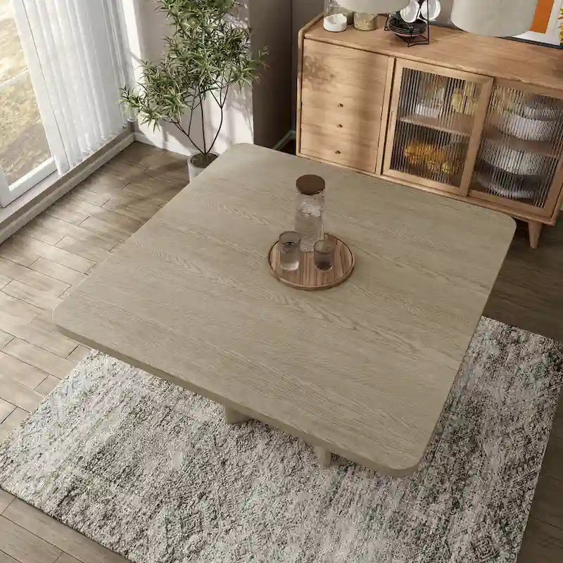 Table à manger carrée moderne en bois massif à hauteur de comptoir Piez de 54 po par Furniture of America