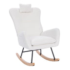 Teddy Upholstered Nursery Rocking Chair for Living Room Bedroom