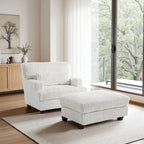 Chaise longue surdimensionnée avec pouf