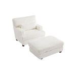 Chaise longue surdimensionnée avec pouf