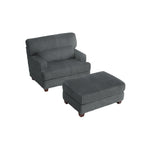 Chaise longue surdimensionnée avec pouf