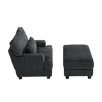 Chaise longue surdimensionnée avec pouf