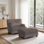 Chaise longue surdimensionnée avec pouf