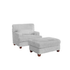 Chaise longue surdimensionnée avec pouf