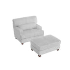 Chaise longue surdimensionnée avec pouf