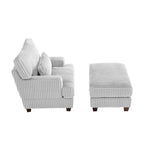 Chaise longue surdimensionnée avec pouf
