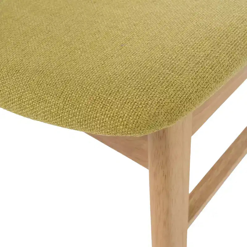 Set of 2 Anise Dining Chair Natural Oak/Green Tea - Christopher Knight Home: Upholstered, Rubberwood Frame, Polyester
