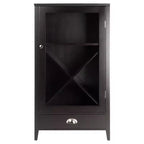 Armoire à vin modulable X-Panel Bordeaux Bois/Espresso Noir - Winsome