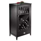 Armoire à vin modulable X-Panel Bordeaux Bois/Espresso Noir - Winsome