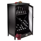 Armoire à vin modulable X-Panel Bordeaux Bois/Espresso Noir - Winsome