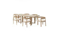 Christopher Knight Home Ellie Modern 7pc Rubberwood Upholstered Dining Set Beige/Light Ash
