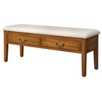 Lifestorey Palmer Farmhouse Bench with Storage Antique Oak