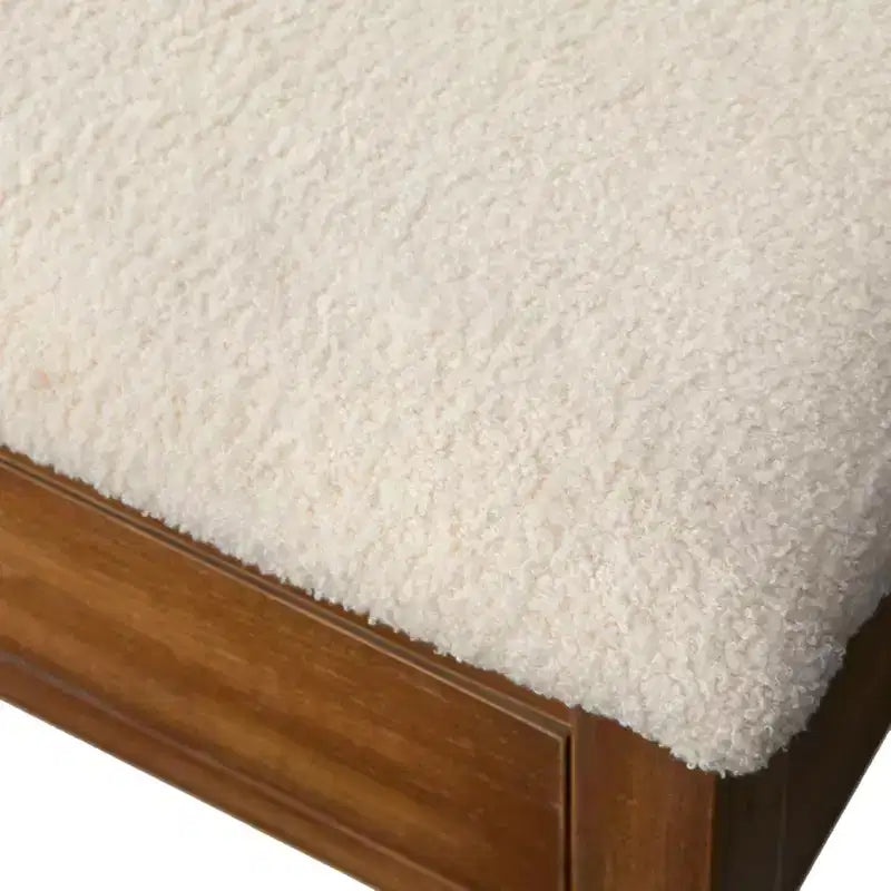 Lifestorey Palmer Farmhouse Bench with Storage Antique Oak