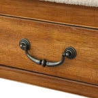 Lifestorey Palmer Farmhouse Bench with Storage Antique Oak