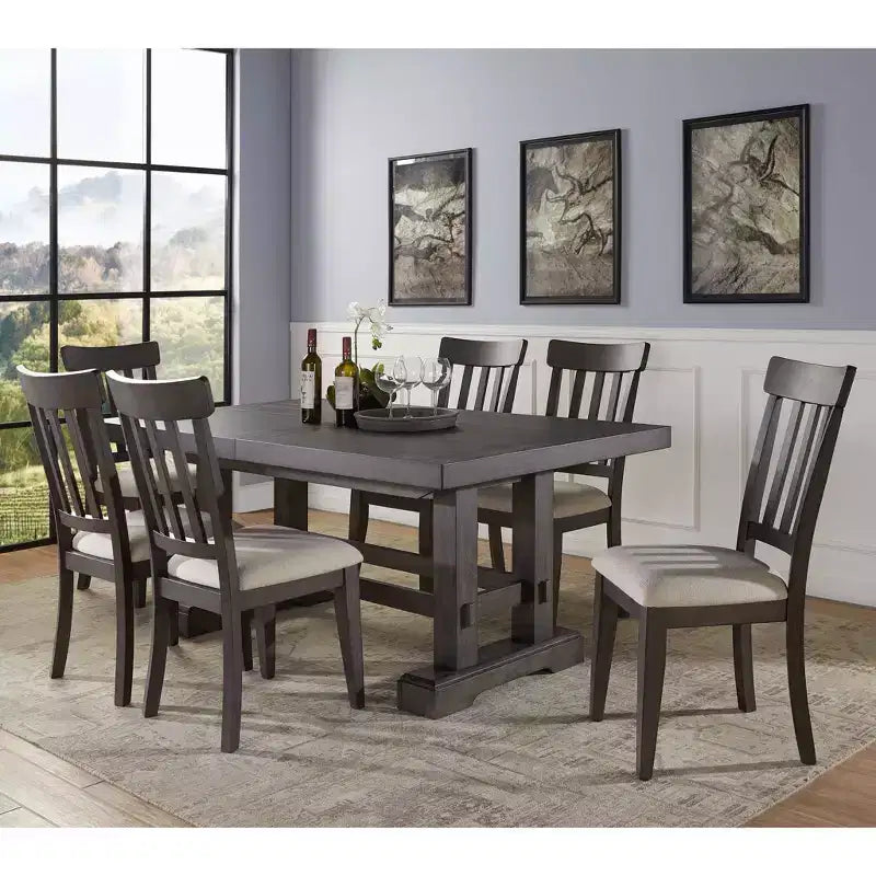 Table de salle à manger Napa Dusky Cedar - Steve Silver Co. : extensible, 10 places, style ferme