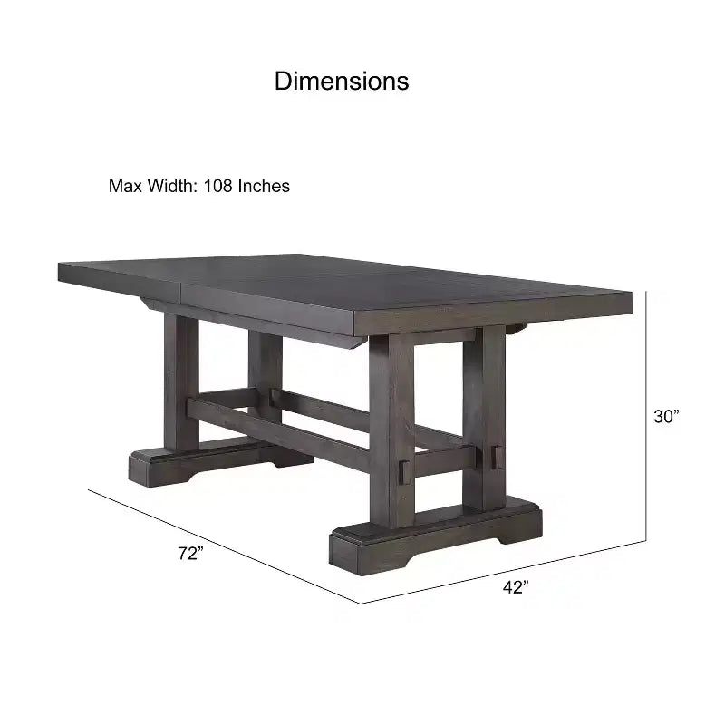 Table de salle à manger Napa Dusky Cedar - Steve Silver Co. : extensible, 10 places, style ferme