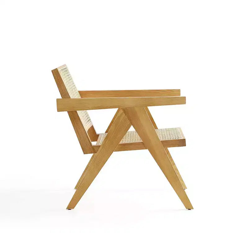 Set of 2 Hamlet Wood Accent Chairs Natural - Manhattan Comfort: Matte Finish, Ash Frame, No Assembly Required