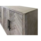Meuble TV à six portes Palisades 90 po : motif chevrons, quincaillerie en fer – Martin Furniture
