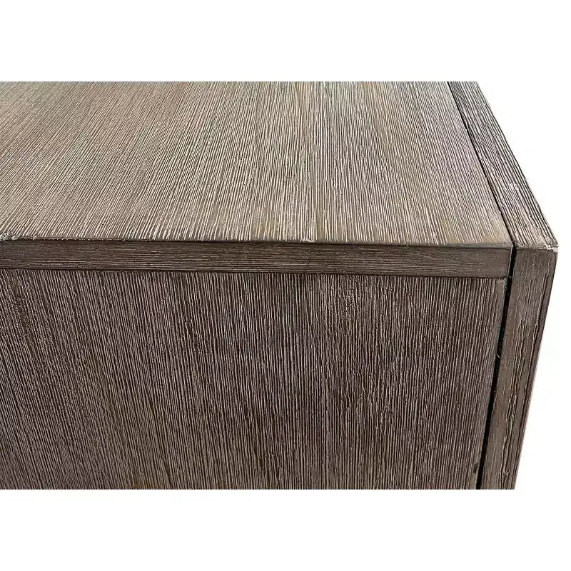 Meuble TV à six portes Palisades 90 po : motif chevrons, quincaillerie en fer – Martin Furniture