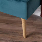Christopher Knight Home Omry New Velvet Ottoman - Dark Teal: Upholstered Square Pouf, Hardwood Frame, 250lb Capacity