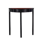 Table console demi-lune en bois traditionnel Camden cerisier noir - Linon