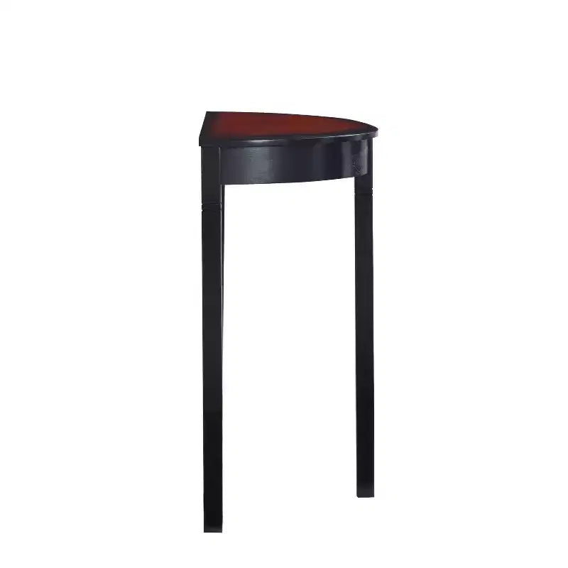 Table console demi-lune en bois traditionnel Camden cerisier noir - Linon