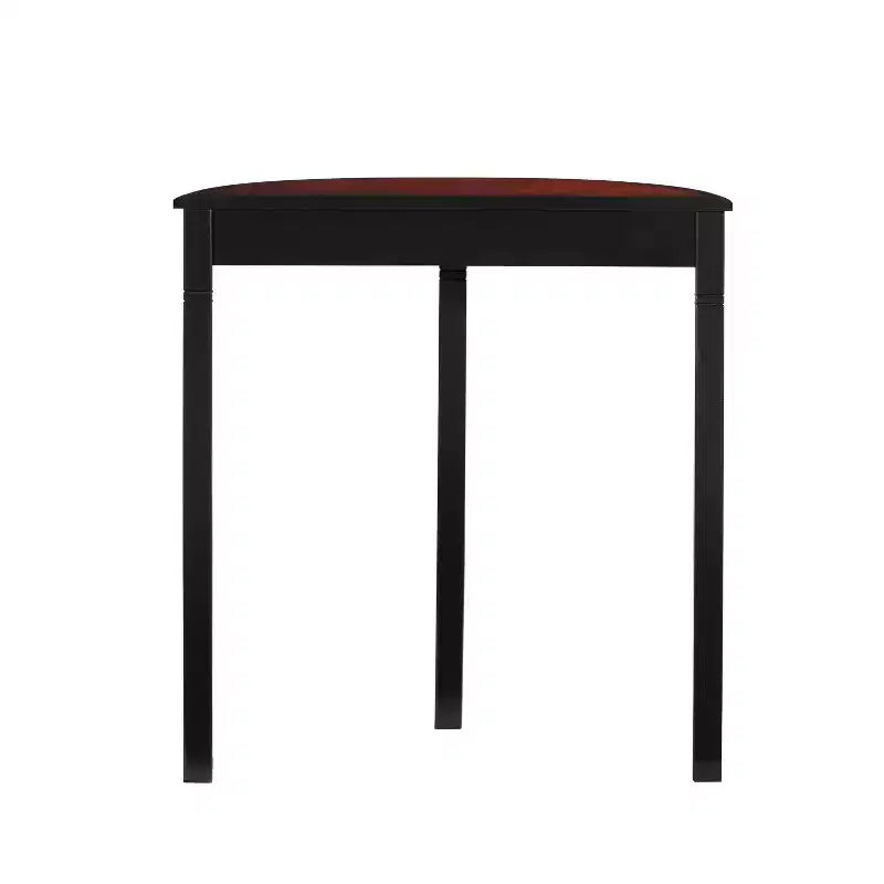 Table console demi-lune en bois traditionnel Camden cerisier noir - Linon
