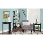 Table console demi-lune en bois traditionnel Camden cerisier noir - Linon