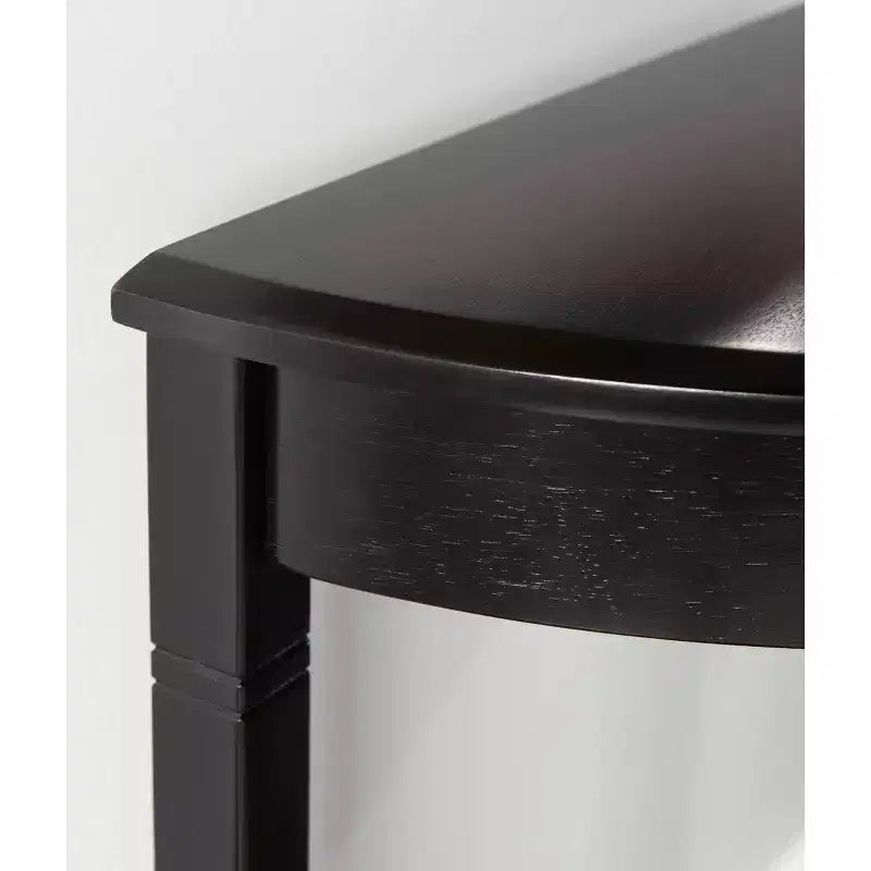Table console demi-lune en bois traditionnel Camden cerisier noir - Linon