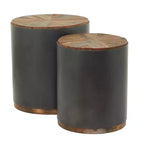 Set of 2 Rustic Metal Accent Tables Black - Olivia & May