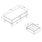 Table basse Barrios au style transitoire gris vieilli/blanc - HOMES: Inside + Out