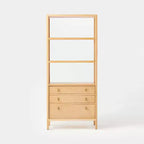 Bibliothèque Sandpoint avec tiroirs - Threshold™ conçue avec Studio McGee : Armoire haute en placage de bois, 3 étagères