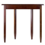Concord Half Moon Accent Table: Antique Walnut, Tapered Legs, Space-Saving Design - Winsome