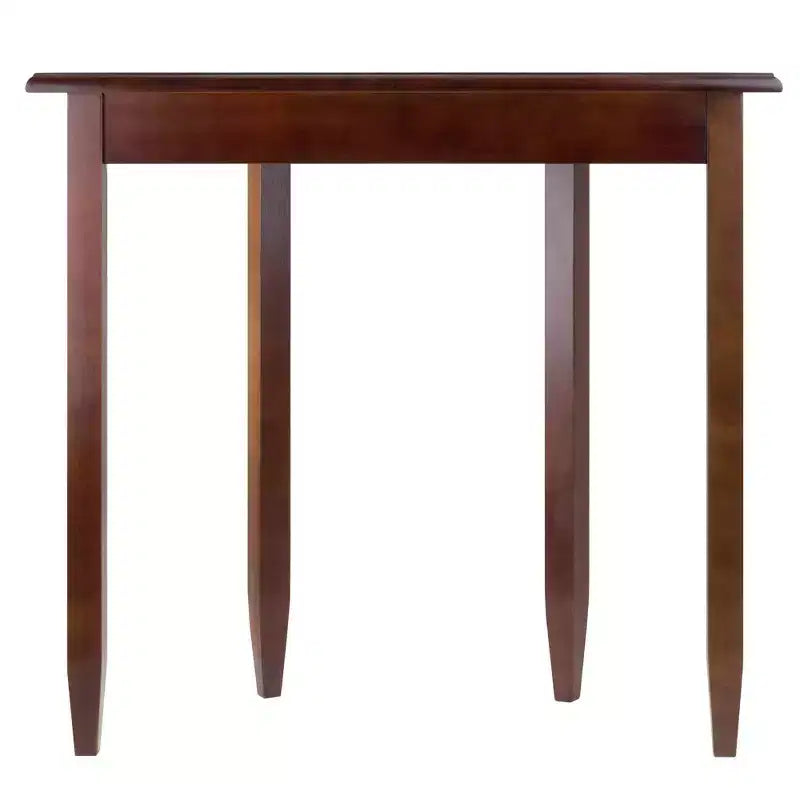 Concord Half Moon Accent Table: Antique Walnut, Tapered Legs, Space-Saving Design - Winsome